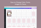 Ladystrategist Calendar Canva Planner Template instagram canva templates social media templates etsy free canva templates