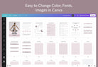 Ladystrategist Calming Your Mind Journal Canva Template instagram canva templates social media templates etsy free canva templates