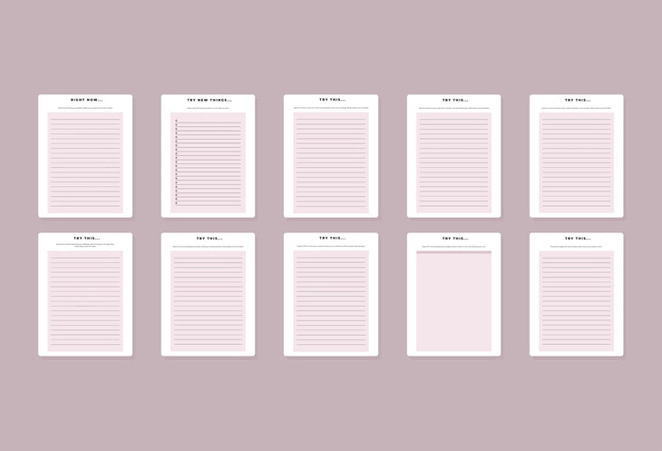 Ladystrategist Calming Your Mind Journal Canva Template instagram canva templates social media templates etsy free canva templates