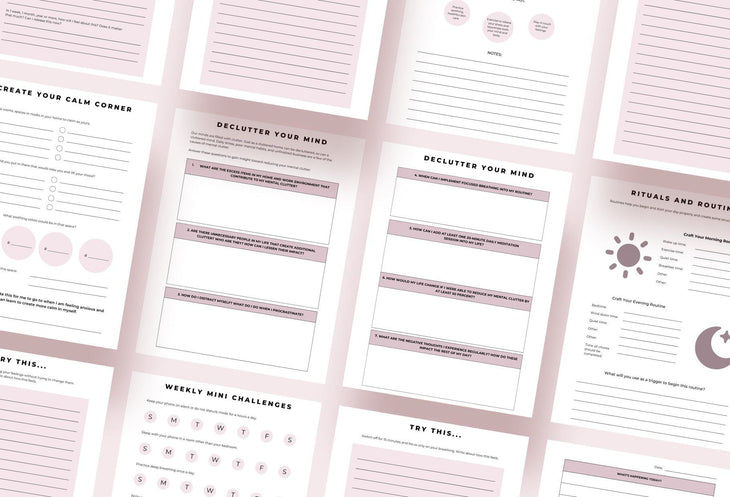 Ladystrategist Calming Your Mind Journal Canva Template instagram canva templates social media templates etsy free canva templates