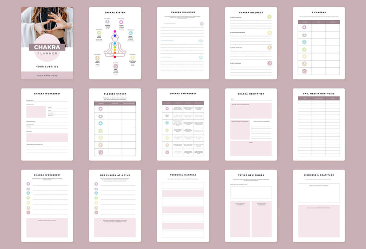 Ladystrategist Chakra Planner Canva Template instagram canva templates social media templates etsy free canva templates