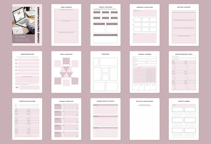 Ladystrategist Course Creation Planner Canva Template instagram canva templates social media templates etsy free canva templates