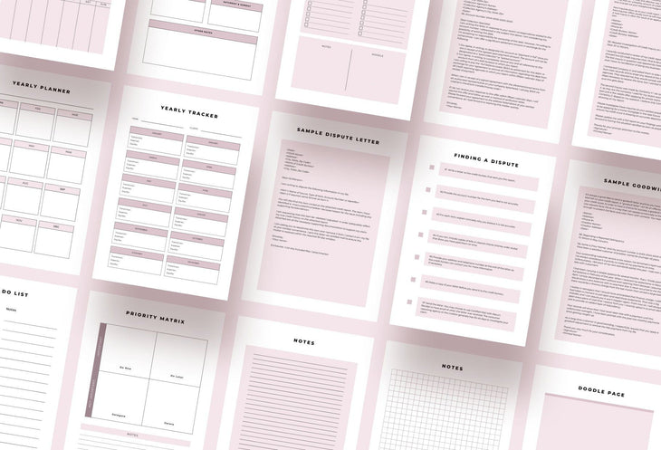 Ladystrategist Credit Repair Planner Canva Template instagram canva templates social media templates etsy free canva templates