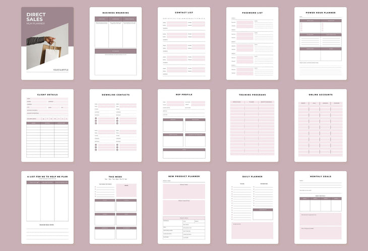 Ladystrategist Direct Sales MLM Planner Canva Template instagram canva templates social media templates etsy free canva templates