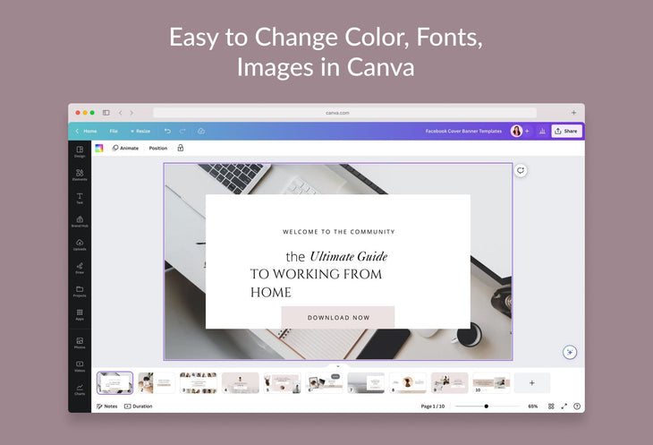 Ladystrategist Dust Pink Facebook Group Covers Canva Templates instagram canva templates social media templates etsy free canva templates