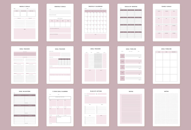 Ladystrategist Goal Planner Kit Canva Template instagram canva templates social media templates etsy free canva templates