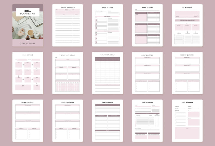Ladystrategist Goal Planner Kit Canva Template instagram canva templates social media templates etsy free canva templates