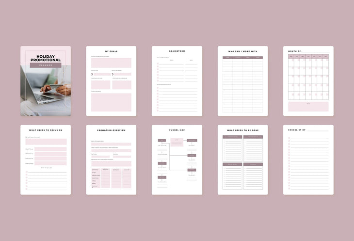 Ladystrategist Holiday Promotional Planner Canva Template instagram canva templates social media templates etsy free canva templates