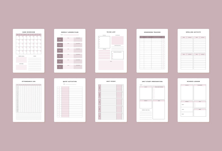 Ladystrategist Homeschool Planner Canva Template instagram canva templates social media templates etsy free canva templates