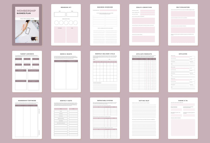 Ladystrategist Membership Business Planner A4 Canva Template instagram canva templates social media templates etsy free canva templates