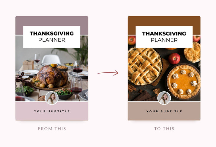 Ladystrategist Thanksgiving Canva Planner Template instagram canva templates social media templates etsy free canva templates