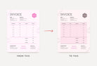 Ladystrategist Thistle Pink Invoice Canva Template Printable and Editable instagram canva templates social media templates etsy free canva templates