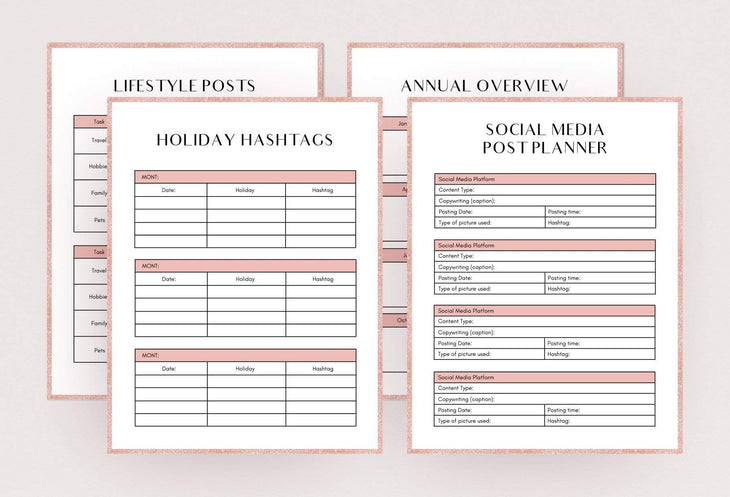 Ladystrategist 10 Page Brand and Social Media Plan Canva Template instagram canva templates social media templates etsy free canva templates