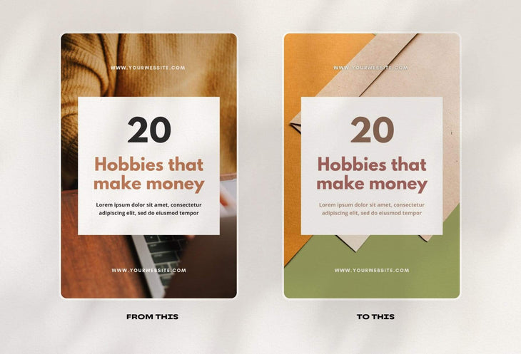 Ladystrategist 14 Modern Pinterest Templates for Bloggers and Coaches in All Industries - Editable Canva Template Pack 02 instagram canva templates social media templates etsy free canva templates