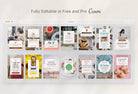 Ladystrategist 14 Modern Pinterest Templates for Bloggers and Coaches in All Industries - Editable Canva Template Pack 05 instagram canva templates social media templates etsy free canva templates