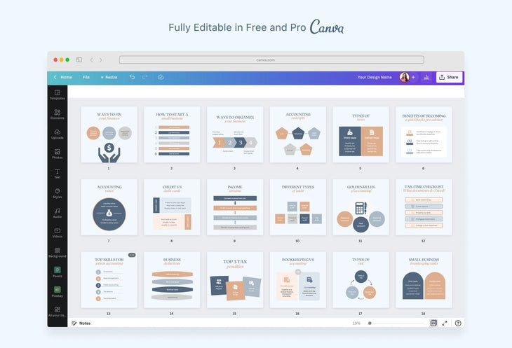 Ladystrategist 20 Accounting Infographics Instagram Posts Fully Editable Canva Templates instagram canva templates social media templates etsy free canva templates
