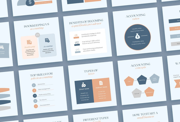 Ladystrategist 20 Accounting Infographics Instagram Posts Fully Editable Canva Templates instagram canva templates social media templates etsy free canva templates