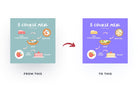 Ladystrategist 20 Cook Infographics Instagram Posts Fully Editable Canva Templates instagram canva templates social media templates etsy free canva templates