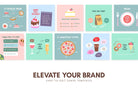 Ladystrategist 20 Cook Infographics Instagram Posts Fully Editable Canva Templates instagram canva templates social media templates etsy free canva templates