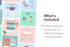 Ladystrategist 20 Cook Infographics Instagram Posts Fully Editable Canva Templates instagram canva templates social media templates etsy free canva templates