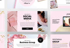 Ladystrategist 20 Facebook Group Banner Pink and Chic Canva Templates instagram canva templates social media templates etsy free canva templates