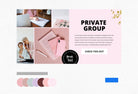 Ladystrategist 20 Facebook Group Banner Pink and Chic Canva Templates instagram canva templates social media templates etsy free canva templates
