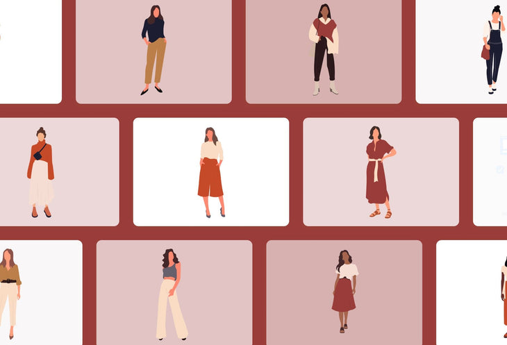 Ladystrategist 20 Fashion Illustrations Pack 02 - Fully Editable in Canva instagram canva templates social media templates etsy free canva templates