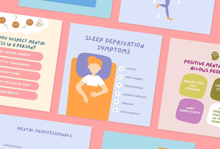 Ladystrategist 20 Mental Health Instagram Posts - Fully Editable Canva Templates instagram canva templates social media templates etsy free canva templates