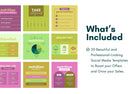 Ladystrategist 20 Nutrition Infographics Instagram Posts Fully Editable Canva Templates V2 instagram canva templates social media templates etsy free canva templates