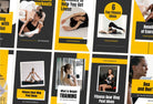 Ladystrategist 20 Power Yellow Instagram Reel Covers Gym Canva Templates instagram canva templates social media templates etsy free canva templates