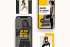 Ladystrategist 20 Power Yellow Instagram Reel Covers Gym Canva Templates instagram canva templates social media templates etsy free canva templates