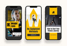 Ladystrategist 20 Power Yellow Instagram Reel Covers Gym Canva Templates instagram canva templates social media templates etsy free canva templates