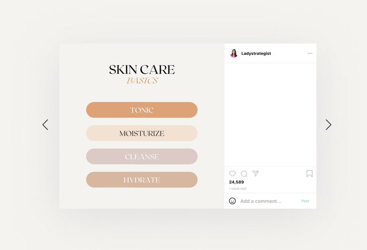 Ladystrategist 20 Skin Care Infographics Instagram Posts Fully Editable Canva Templates instagram canva templates social media templates etsy free canva templates