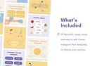Ladystrategist 20 Sport Infographics Instagram Posts Fully Editable Canva Templates instagram canva templates social media templates etsy free canva templates