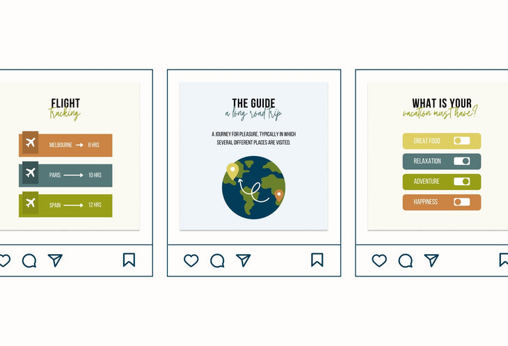 Ladystrategist 20 Travel Infographics Instagram Engagement Posts Fully Editable Canva Templates instagram canva templates social media templates etsy free canva templates