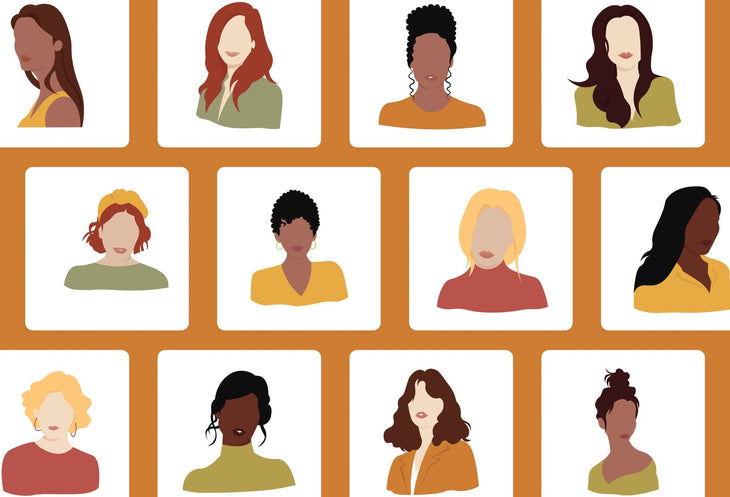 Ladystrategist 20 Unique Abstract Female Illustrations Fully Editable in Canva instagram canva templates social media templates etsy free canva templates