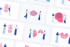 Ladystrategist 20 Unique Anatomy Scenes Illustrations Fully Editable in Canva instagram canva templates social media templates etsy free canva templates