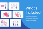 Ladystrategist 20 Unique Anatomy Scenes Illustrations Fully Editable in Canva instagram canva templates social media templates etsy free canva templates