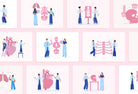 Ladystrategist 20 Unique Anatomy Scenes Illustrations Fully Editable in Canva instagram canva templates social media templates etsy free canva templates