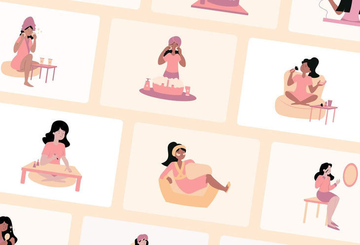 Ladystrategist 20 Unique Beauty and Self Care Illustrations - Fully Editable in Canva instagram canva templates social media templates etsy free canva templates