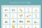 Ladystrategist 20 Unique Construction Conceptual Illustrations Fully Editable in Canva instagram canva templates social media templates etsy free canva templates