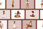 Ladystrategist 20 Unique Cute Bohemian Illustrations Fully Editable in Canva instagram canva templates social media templates etsy free canva templates