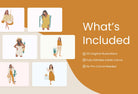 Ladystrategist 20 Unique Cute Bohemian Illustrations Fully Editable in Canva Pack 02 instagram canva templates social media templates etsy free canva templates