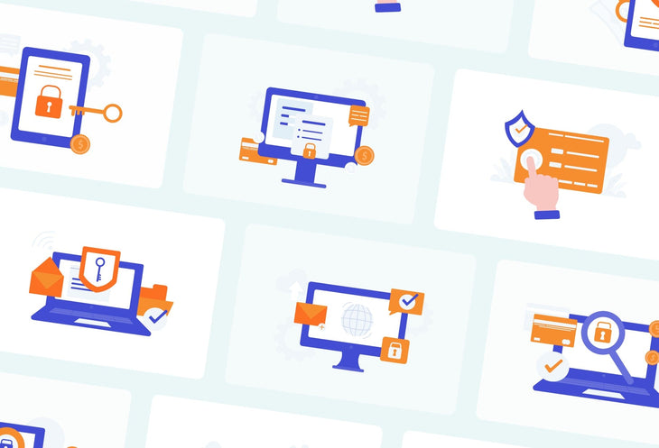 Ladystrategist 20 Unique Cybersecurity Conceptual Illustrations Fully Editable in Canva instagram canva templates social media templates etsy free canva templates