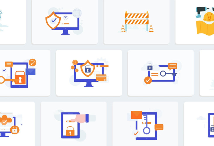 Ladystrategist 20 Unique Cybersecurity Conceptual Illustrations Fully Editable in Canva instagram canva templates social media templates etsy free canva templates