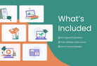 Ladystrategist 20 Unique E-Learning Conceptual Illustrations Fully Editable in Canva instagram canva templates social media templates etsy free canva templates