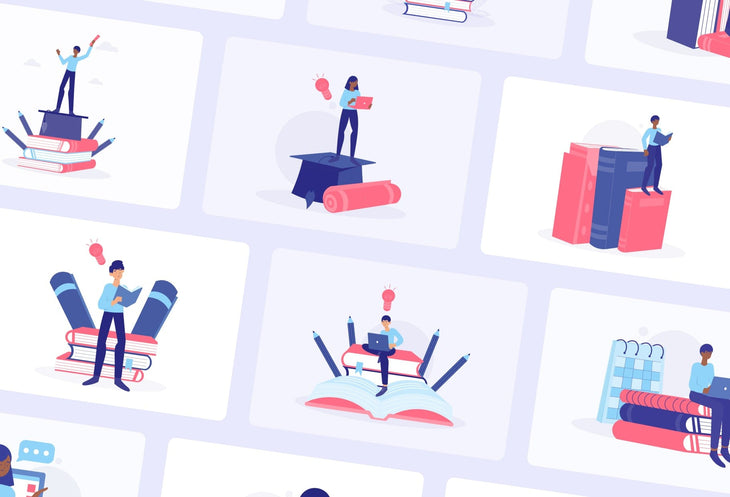 Ladystrategist 20 Unique Education Illustrations Fully Editable in Canva instagram canva templates social media templates etsy free canva templates
