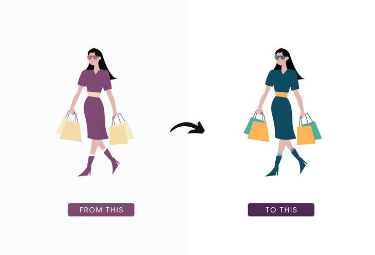 Ladystrategist 20 Unique Fashion Illustrations - Fully Editable in Canva instagram canva templates social media templates etsy free canva templates