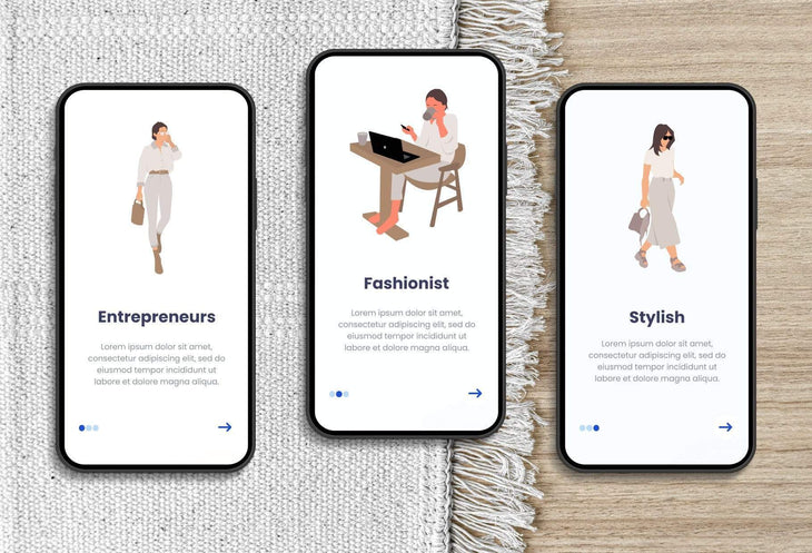 Ladystrategist 20 Unique Female Everyday Illustrations Fully Editable in Canva instagram canva templates social media templates etsy free canva templates