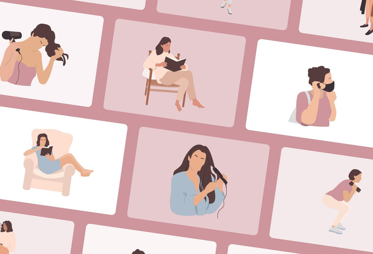 Ladystrategist 20 Unique Female Everyday Illustrations Fully Editable in Canva V2 instagram canva templates social media templates etsy free canva templates